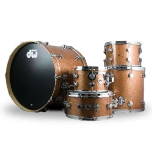 DW Collector's Series 5 Piece Shell Pack w/ Chrome Hardware - Champagne Glass