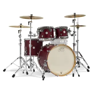 DW Design Series 4-Piece Shell Pack - Satin Deep Cherry