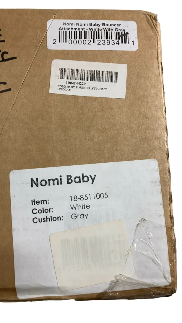 Evomove Nomi Baby Bouncer, White, Gray