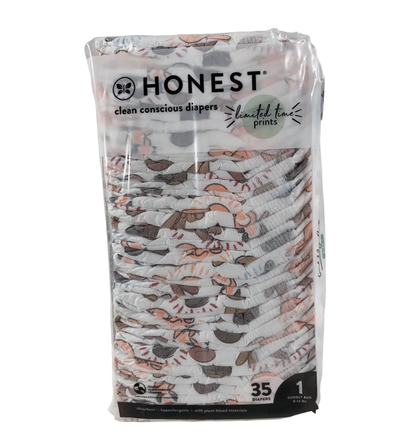 Honest Company Size 1 Diapers 35 Ct, Barnyard Babies