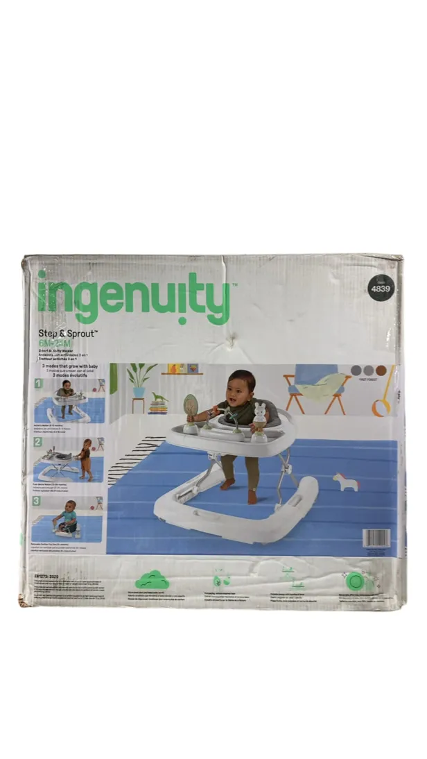 Ingenuity Step & Sprout 3-in-1 Foldable Activity Walker