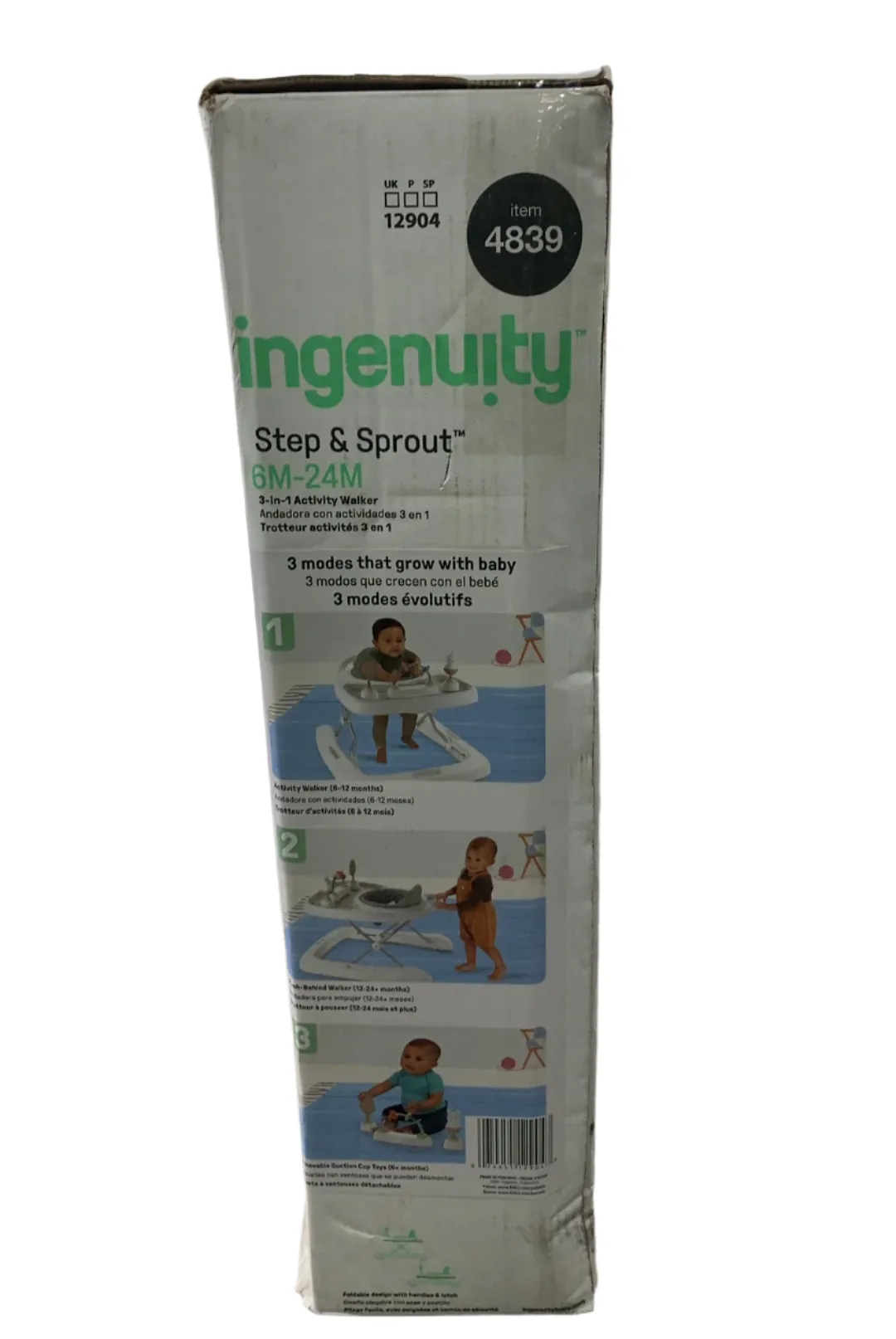 Ingenuity Step & Sprout 3-in-1 Foldable Activity Walker