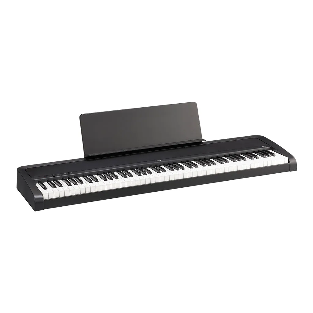 Korg B2 88 Weighted Hammer Action Digital Black With AKG K-72 Headphones
