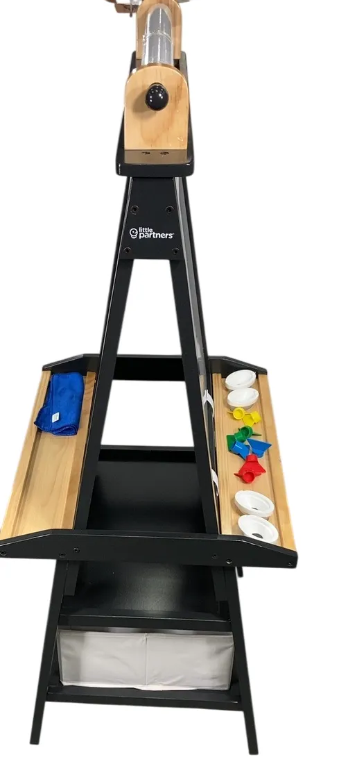 Little Partners Deluxe Learn 'N Play Art Center Easel, Charcoal with Natural