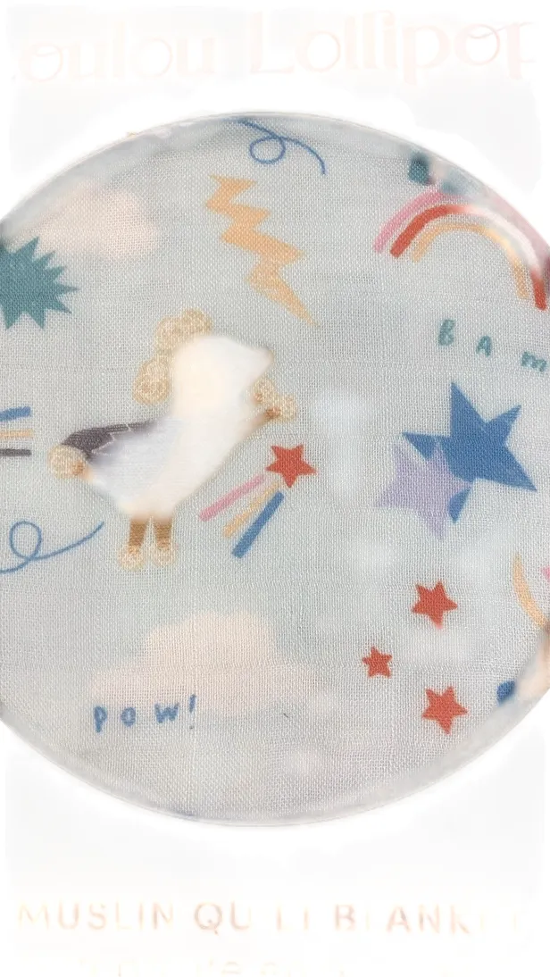 LouLou Lollipop Muslin Baby Quilt, Superhero Dog