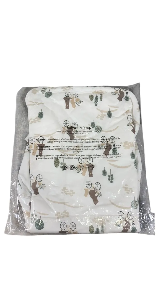 LouLou Lollipop Tencel Sleep Bag, 0-6 Months, 1.0 TOG, Bears on Bikes