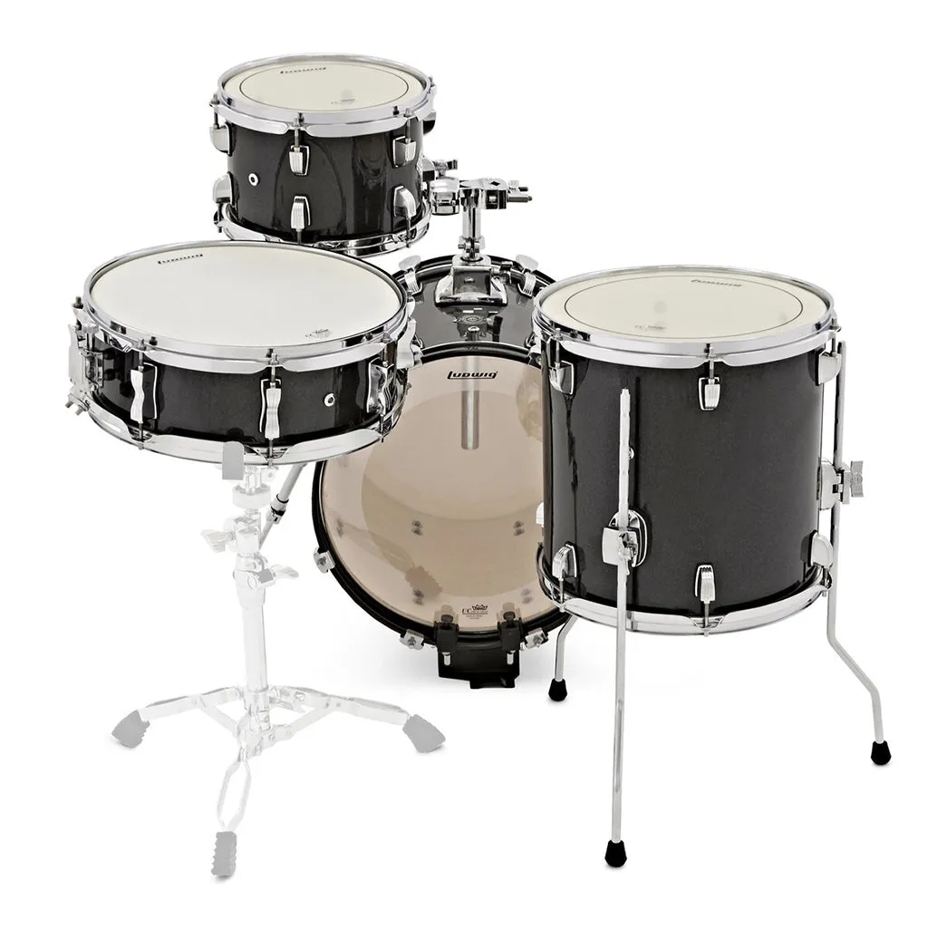 Ludwig Breakbeats 4-Piece Shell Pack  Black Sparkle