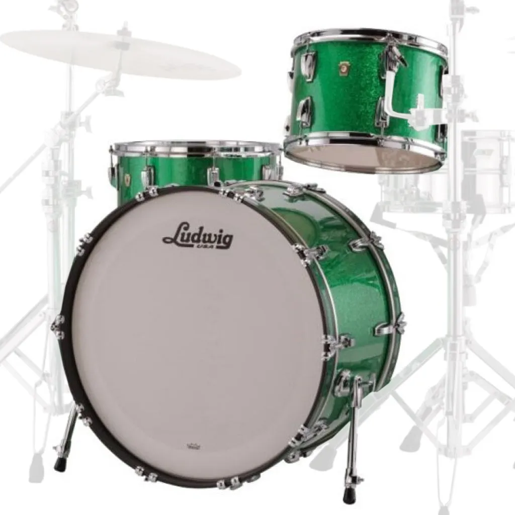 Ludwig Classic Maple 22" 3-Piece Shell Pack - Green Sparkle