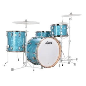 Ludwig Classic Maple 22" 4-Piece FAB Shell Pack - Glacier Blue Pearl - Nickel Hardware