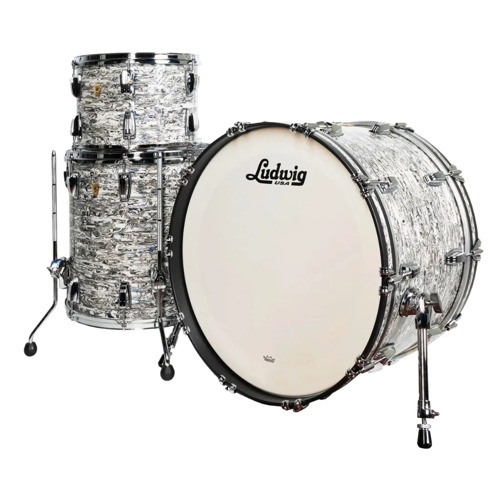 Ludwig Classic Maple 22" FAB White Abalone 3 Piece Shell Pack