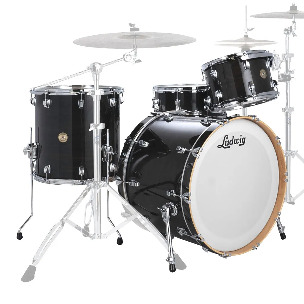 Ludwig Continental 22" 4pc Shell Pack - Black Lacquer