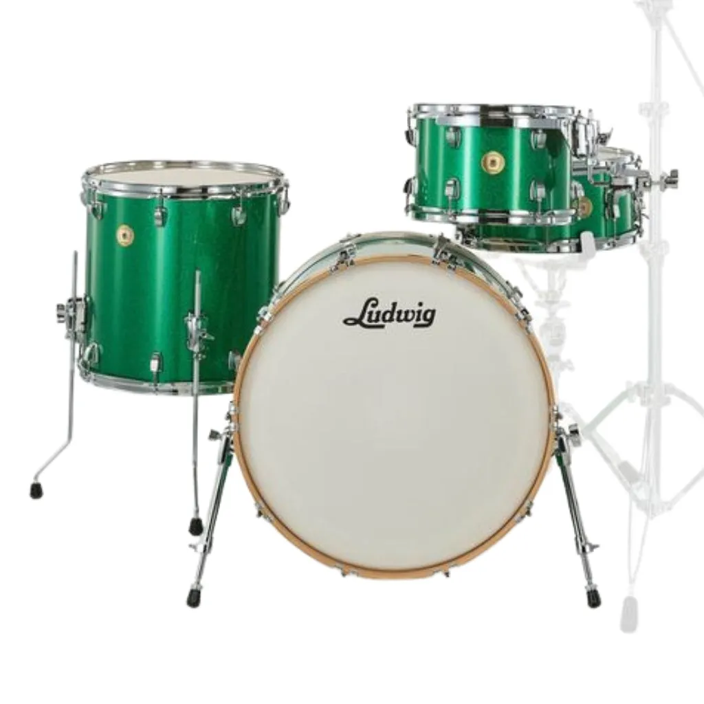 Ludwig Continental 22" 4pc Shell Pack - Green Sparkle