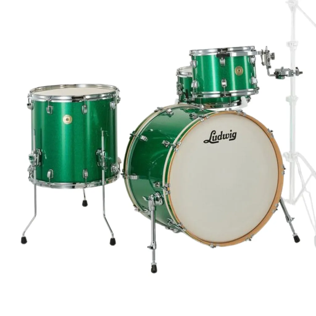 Ludwig Continental 22" 4pc Shell Pack - Green Sparkle