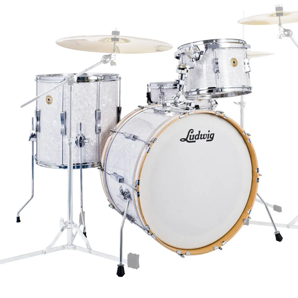 Ludwig Continental Club Fab Plus Shell Pack - White Marine Pearl