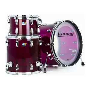 Ludwig Limited Edition Vistalite 3 Piece FAB Shell Pack Purple