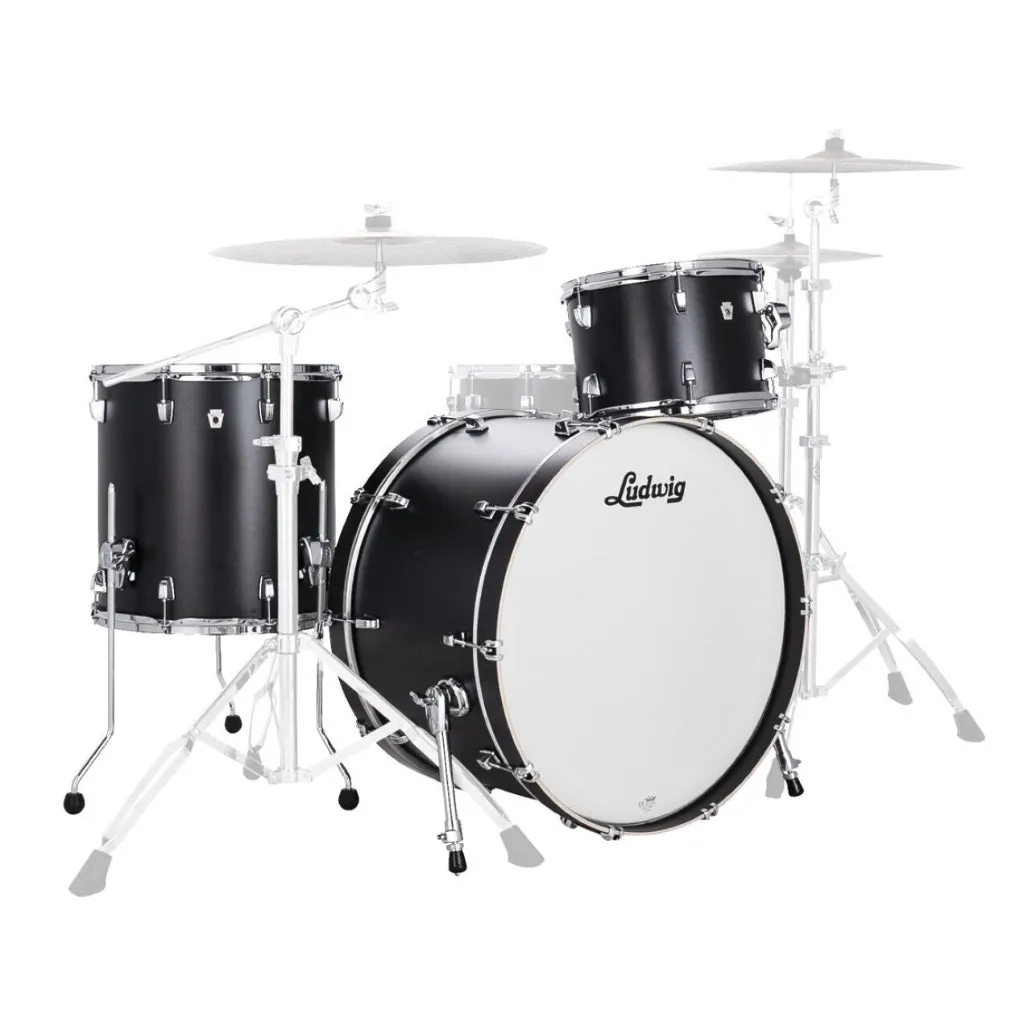 Ludwig Neusonic 20" 3 Piece Downbeat Shell Pack in Black Velvet