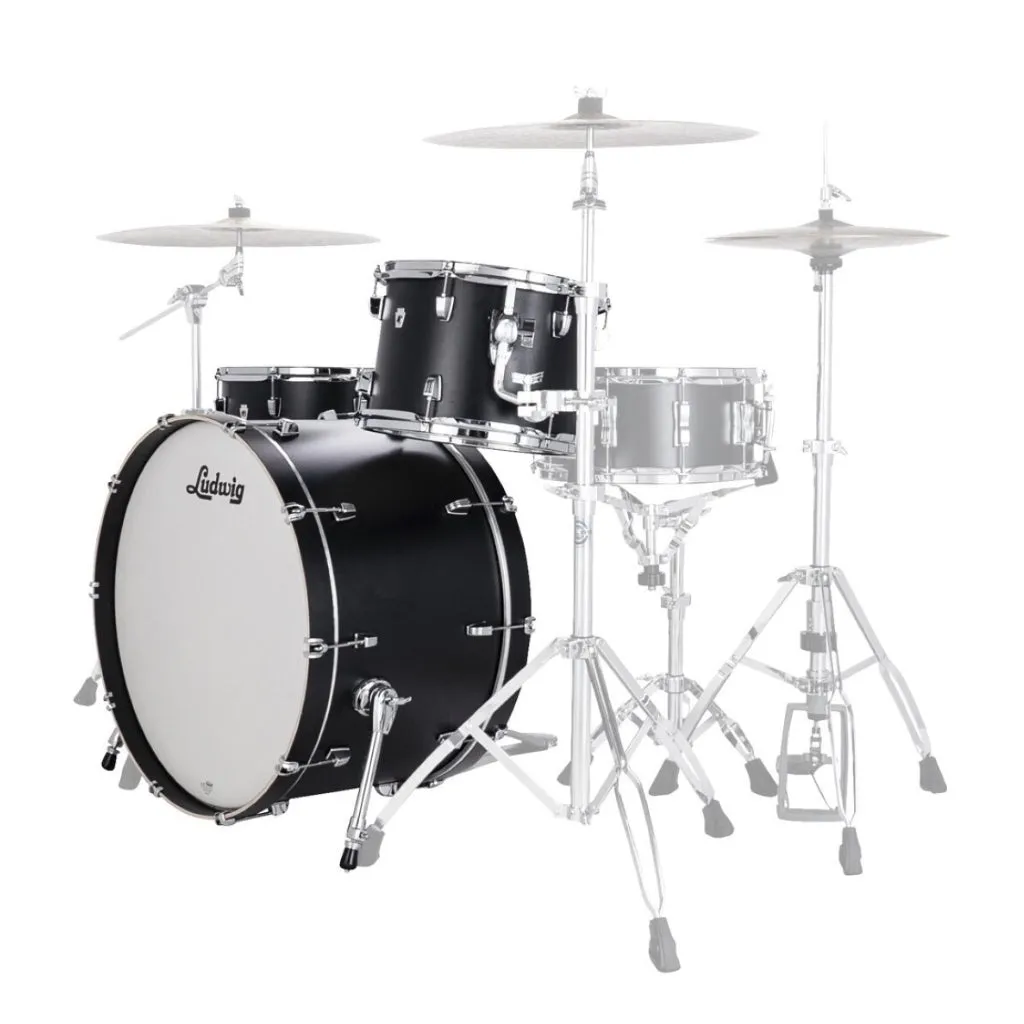 Ludwig Neusonic 20" 3 Piece Downbeat Shell Pack in Black Velvet