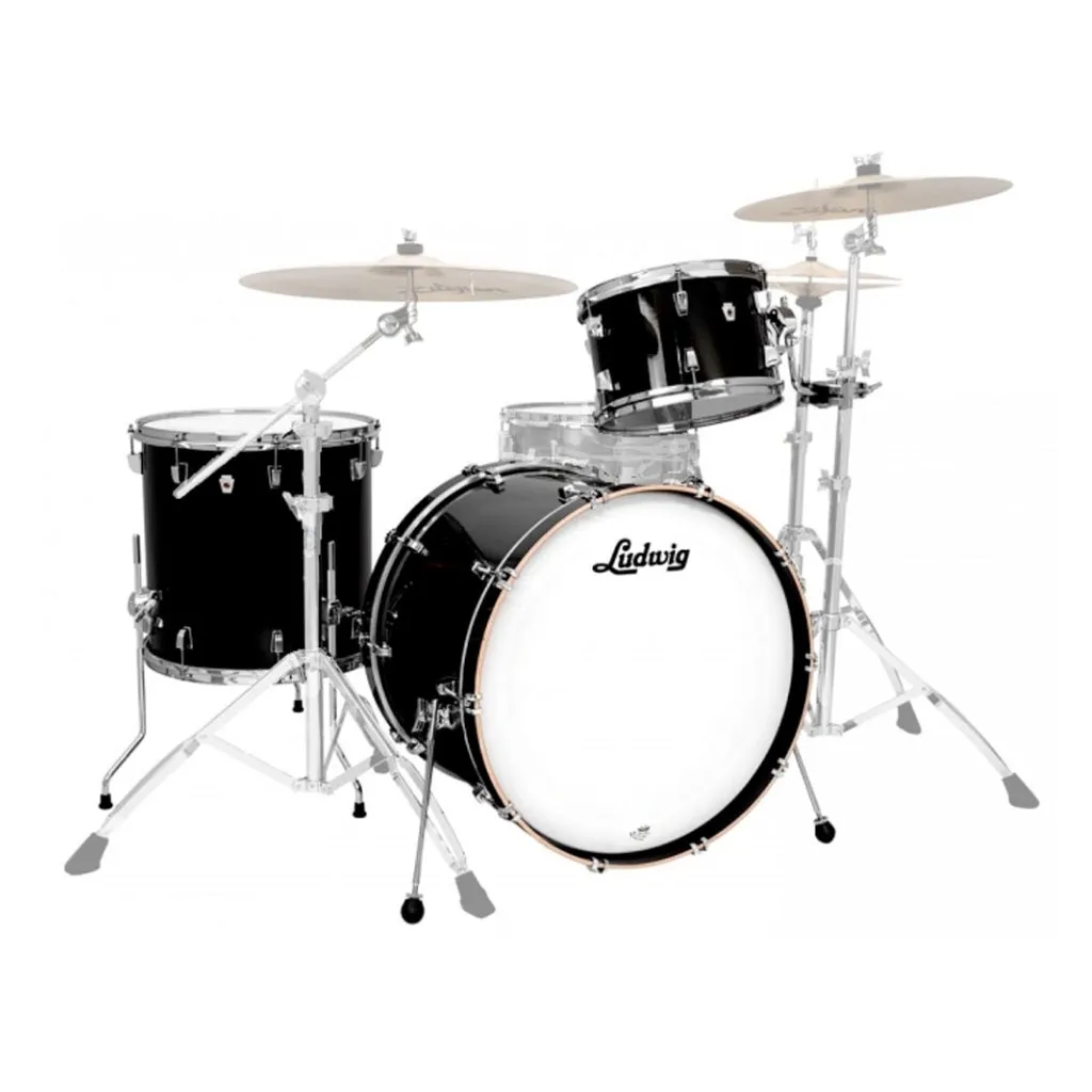 Ludwig Neusonic 3 Piece Outfit 22" FAB in Black Velvet
