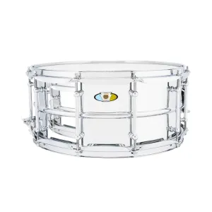 Ludwig Supralite Steel Snare 6.5" X 14" with P88i Throw Off