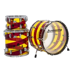 Ludwig Vistalite 50th Anniversary 22" 3-Piece Fab Shell Pack - Red Yellow