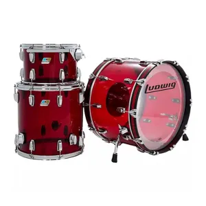 Ludwig Vistalite 50th Anniversary 3-Piece Fab Shell Pack - Red