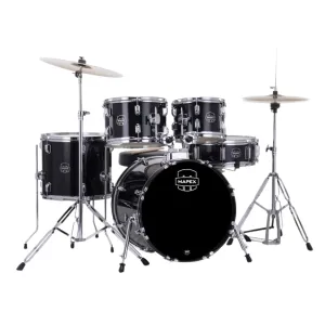 Mapex Comet 5-Piece Rock Complete Drum Kit with Cymbals and Hardware - Dark Black