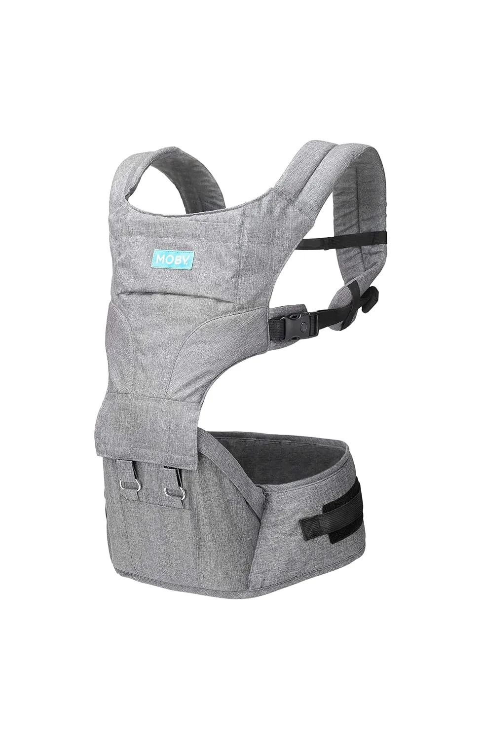 Moby 2-in-1 Baby Carrier   Hip Seat, Heathered Grey