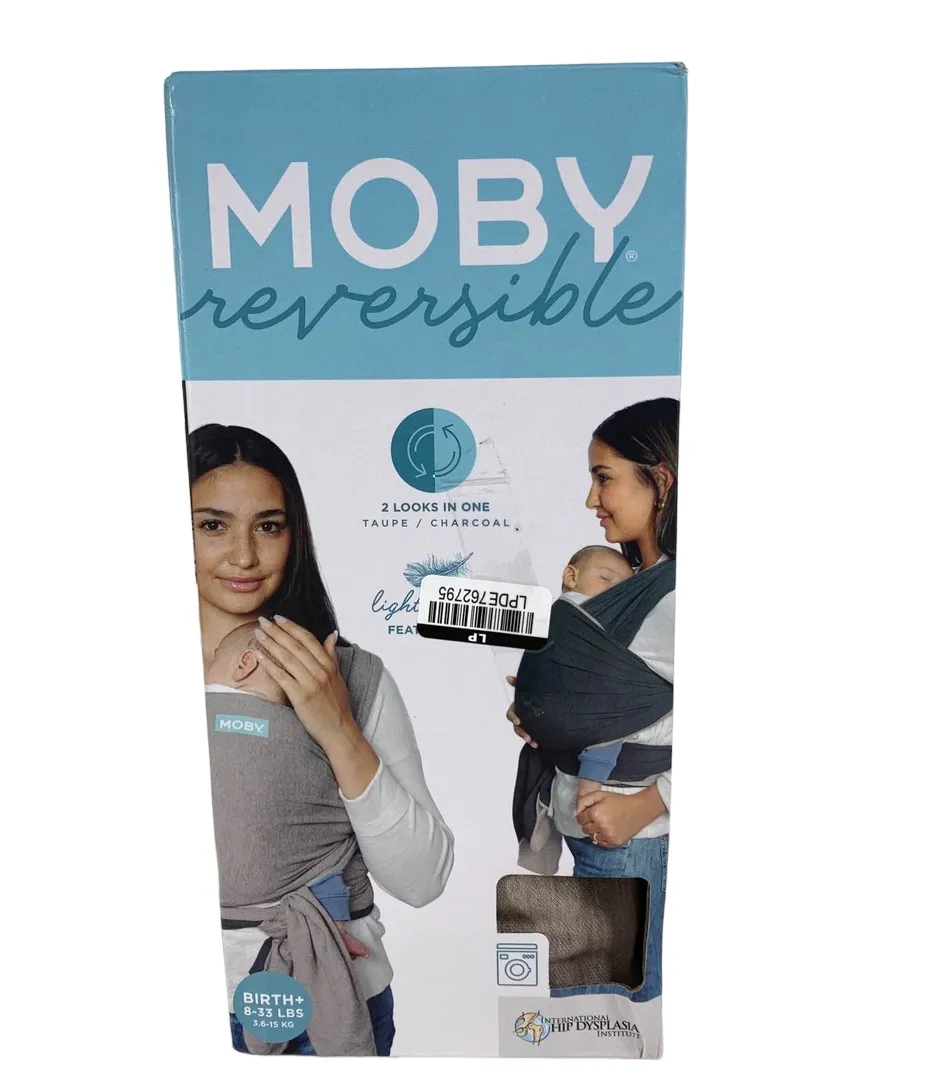 Moby Reversible Wrap Baby Carrier, Taupe/Charcoal