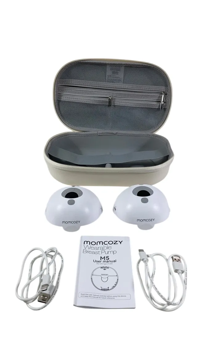 Momcozy All-in-one M5 Double Wearable Breast Pump, Quill Grey