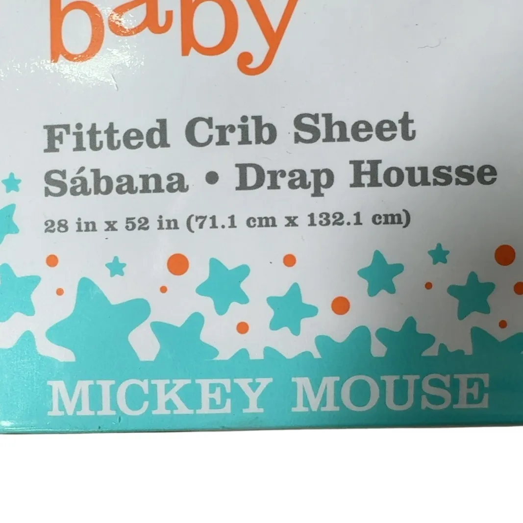 Nojo Disney Baby Fitted Crib Sheet, Mickey Mouse