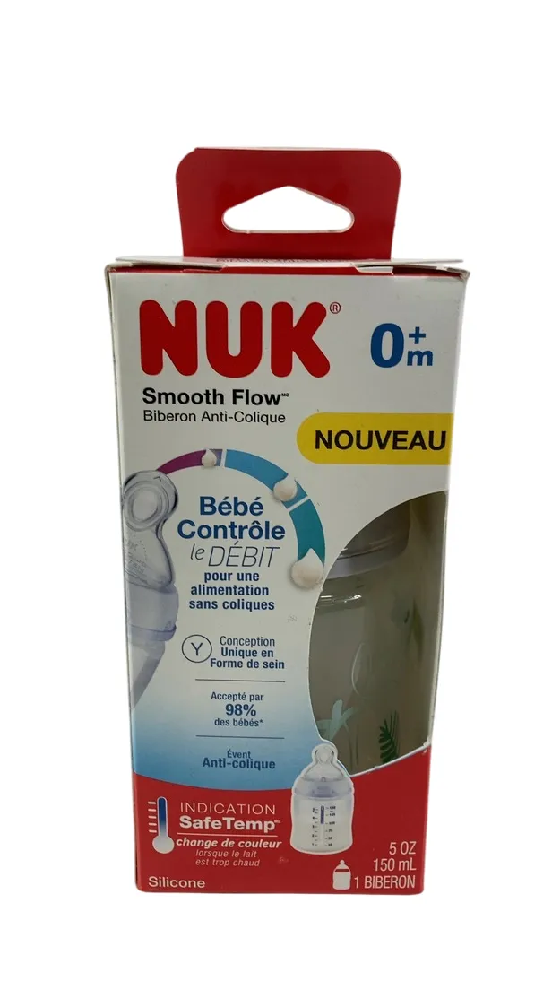 NUK Smooth Flow Anti-Colic Bottle, 5oz, Clear
