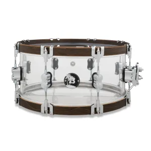 PDP 25th Anniversary Acrylic with Walnut Hoops Snare - 14X6.5