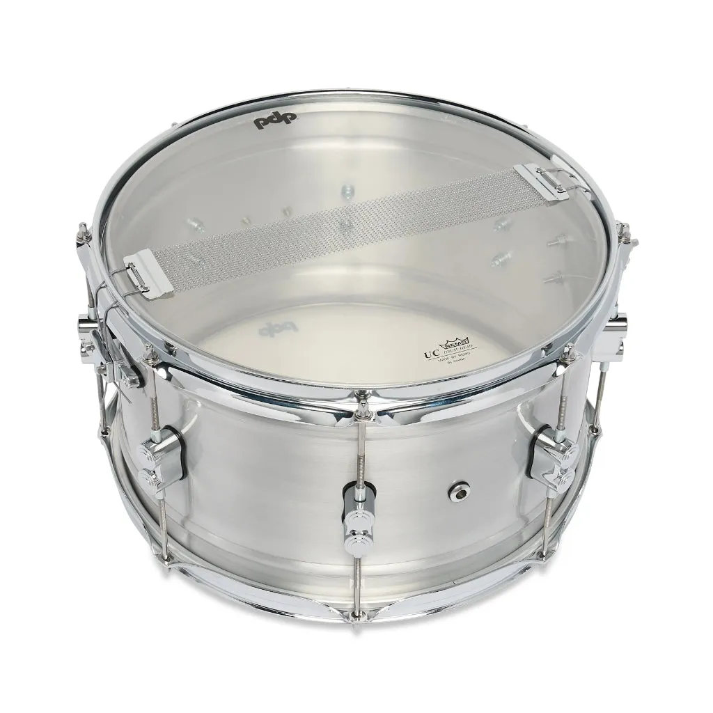 PDP Concept Aluminum 8x14-inch 1.2mm Snare Drum - Natural Satin Brushed Aluminum