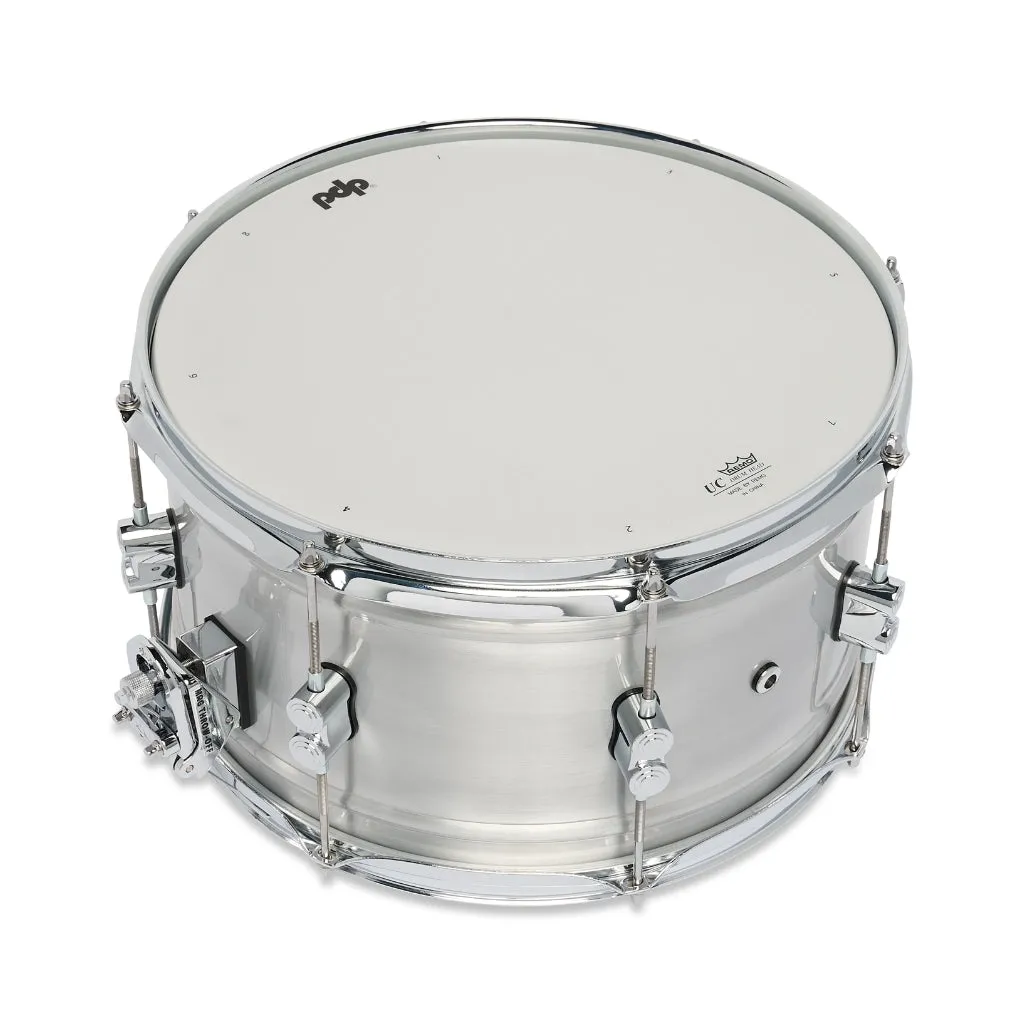 PDP Concept Aluminum 8x14-inch 1.2mm Snare Drum - Natural Satin Brushed Aluminum