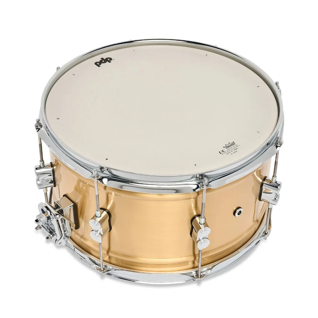 PDP Concept Brass 8x14-inch 1.2mm Snare Drum - Natural Satin Brushed Brass