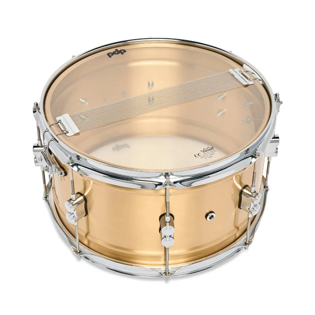 PDP Concept Brass 8x14-inch 1.2mm Snare Drum - Natural Satin Brushed Brass