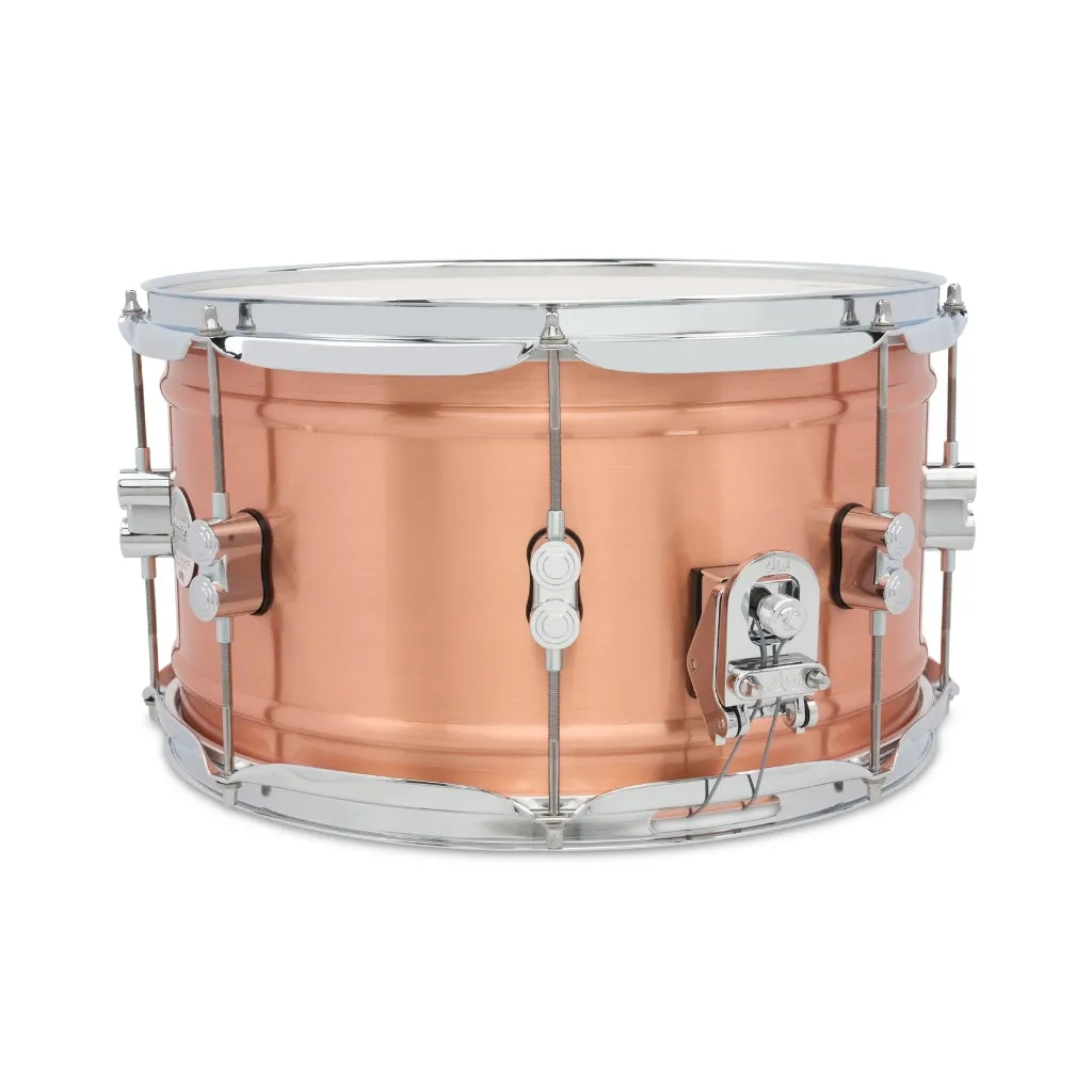 PDP Concept Brass 8x14-inch 1.2mm Snare Drum - Natural Satin Brushed Copper