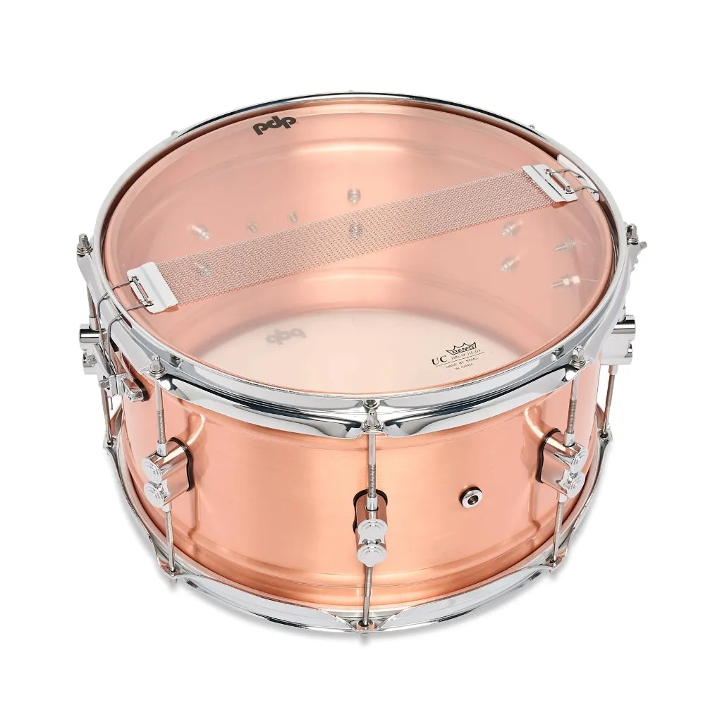 PDP Concept Brass 8x14-inch 1.2mm Snare Drum - Natural Satin Brushed Copper