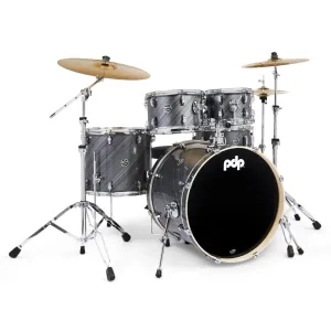 PDP Mainstage 5-Piece Complete Drum Set with Hardware and Cymbals - Twisted Graphite