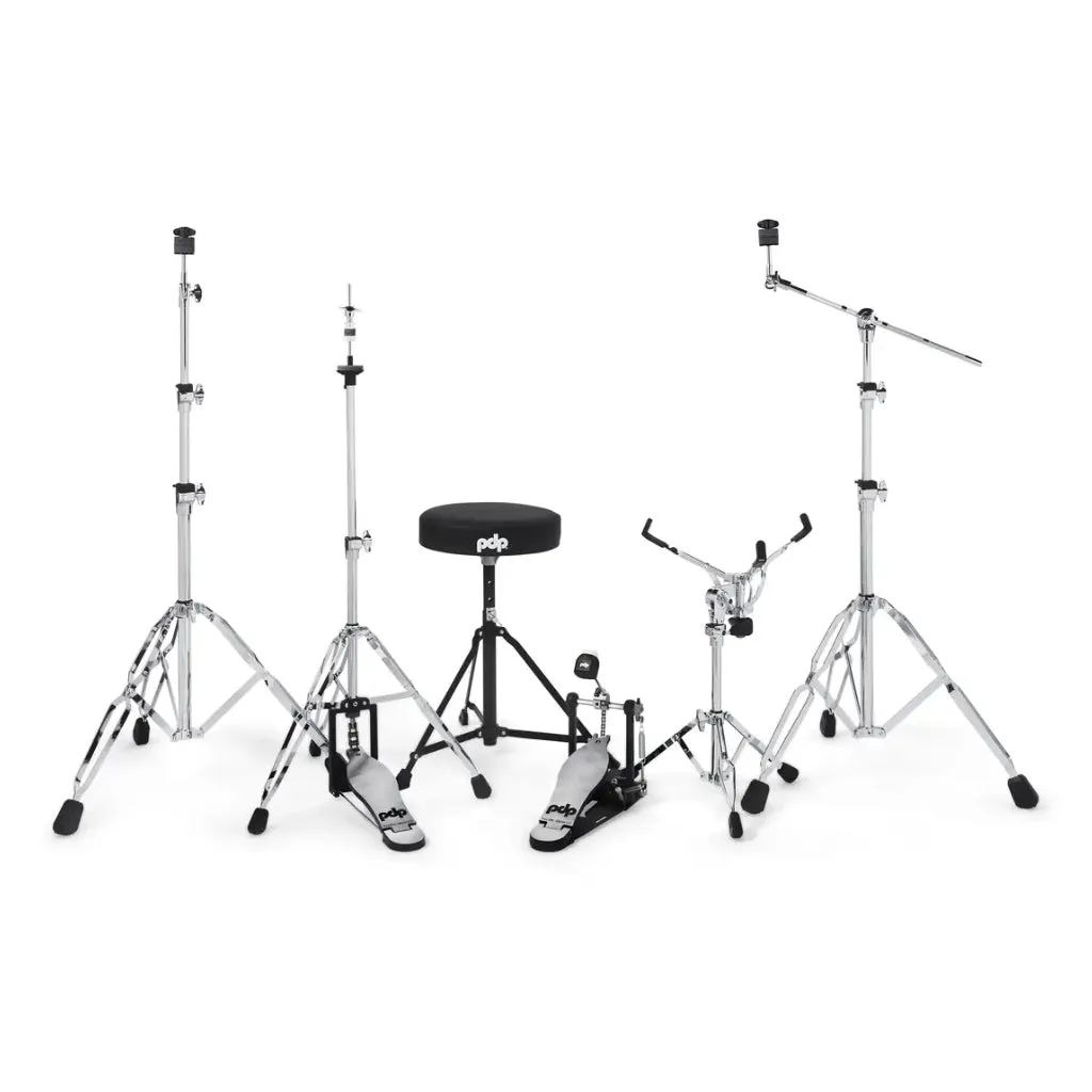 PDP Mainstage 5-Piece Complete Drum Set with Hardware and Cymbals - Twisted Graphite