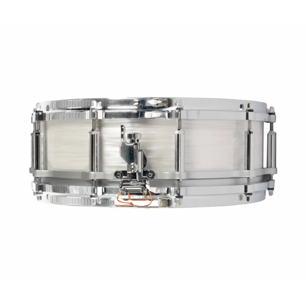 Pearl 14"x6.5" 75th Anniversary President Series Free Floater Phenolic Snare Drum - Pearl White Oyster