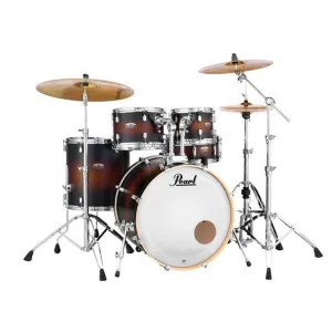 Pearl 22" Decade Maple 5-Piece Drum Kit Package with Zildjian Cymbals (S Series) & Hardware - Satin Brown Burst