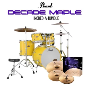 Pearl Decade Maple 22" Fusion Plus Incred-A-Bundle Drum Kit - Solid Yellow