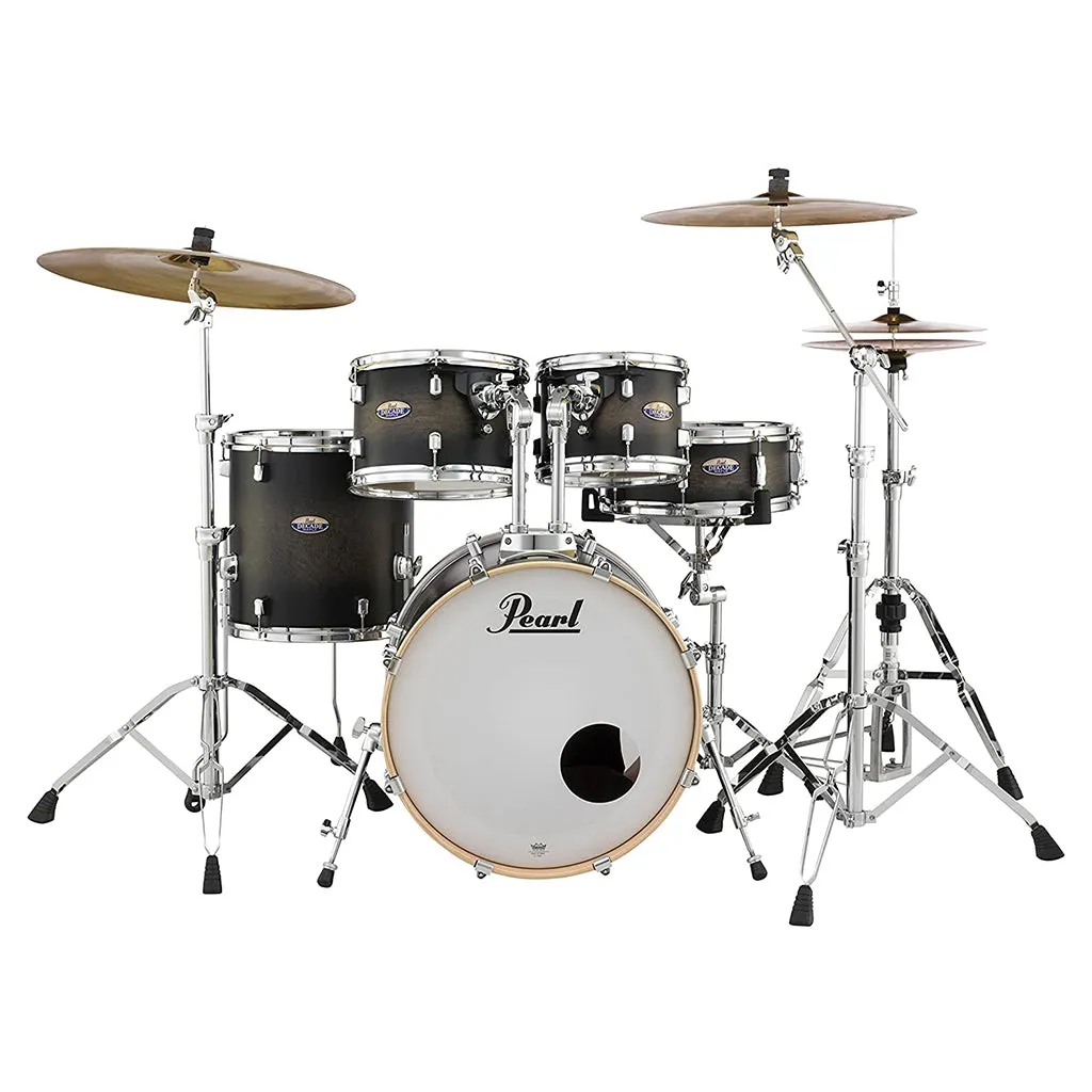 Pearl Decade Maple 5-Piece Drum Kit Package with Zildjian Cymbals & Hardware - Satin Black Burst - FREE 14" I Series crash (ZILH14C)