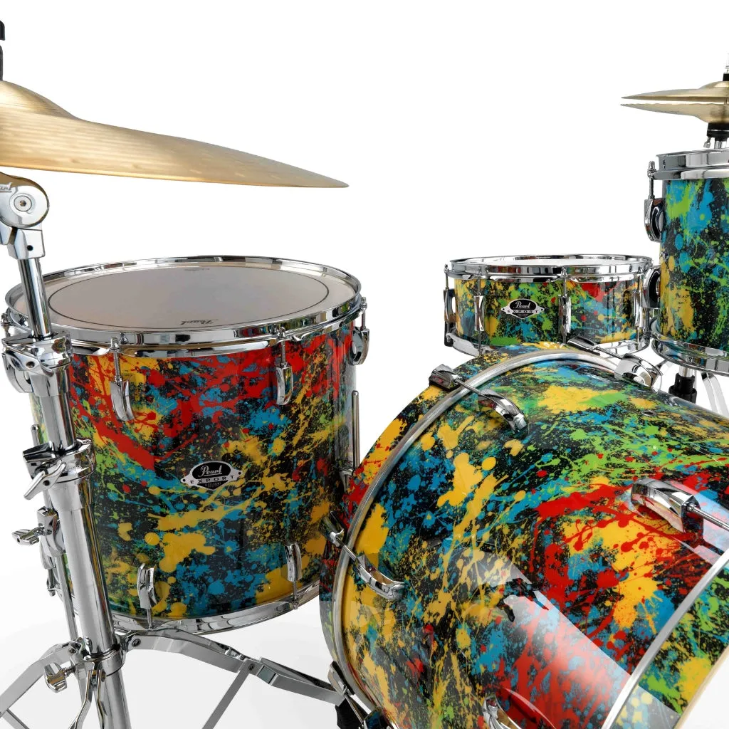 Pearl EXX Artisan 22" 4 Piece Fusion Plus Kit with Hardware - Limited Edition NY Splatter