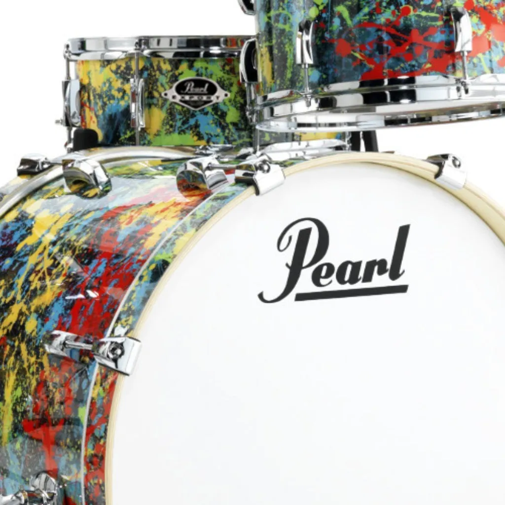 Pearl EXX Artisan 22" 4 Piece Fusion Plus Kit with Hardware - Limited Edition NY Splatter