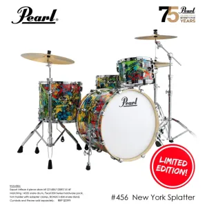 Pearl EXX Artisan 22" 4 Piece Fusion Plus Kit with Hardware - Limited Edition NY Splatter