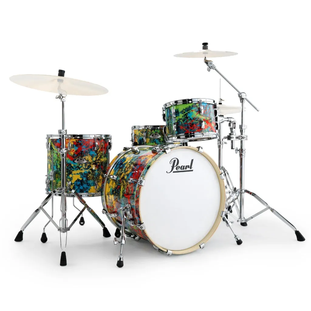 Pearl EXX Artisan 22" 4 Piece Fusion Plus Kit with Hardware - Limited Edition NY Splatter
