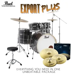 Pearl EXX Export Plus 22" Fusion Plus Kit Package - Graphite Silver Twist