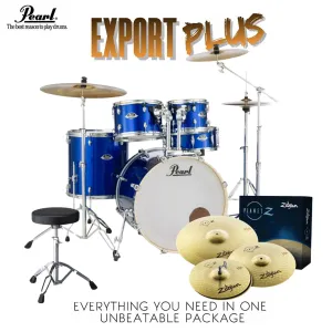 Pearl EXX Export Plus 22" Fusion Plus Kit Package - High Voltage Blue